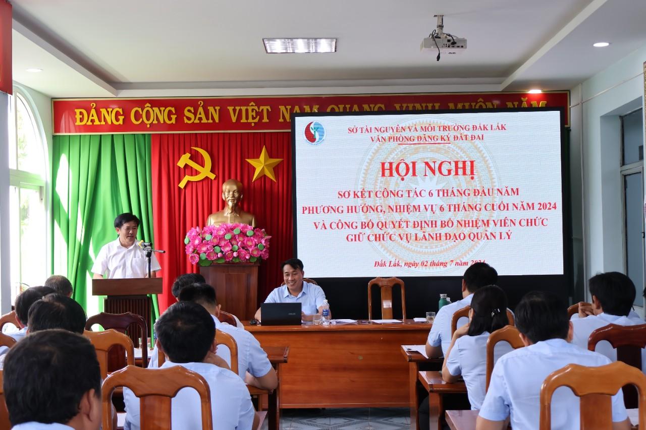Hội nghị sơ kết 6 tháng đầu năm 2024 của Văn phòng Đăng ký đất đai